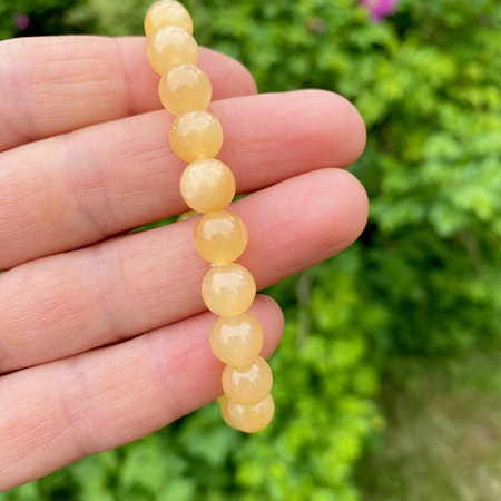 Jade Citron 8mm pärlor Armband