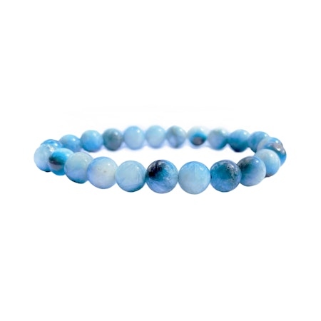 Blue Ice Nakauriit 8mm pärlor Armband