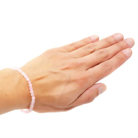 Rosenkvarts 4mm pärlor Armband