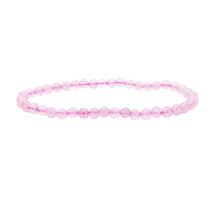 Rosenkvarts 4mm pärlor Armband