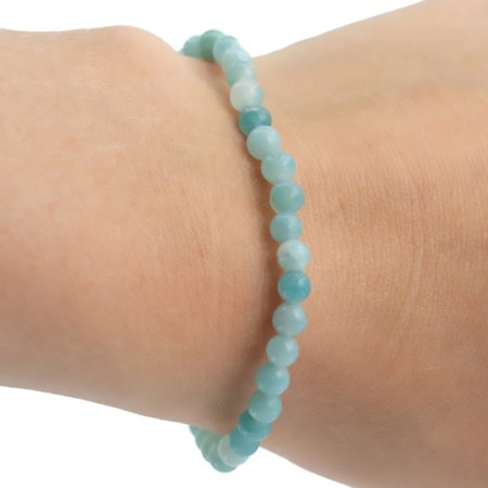 Amasonit 4mm pärlor Armband