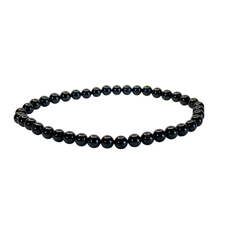 Turmalin Svart 4mm pärlor Armband