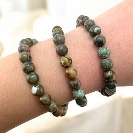 Ryolit 8mm pärlor Armband
