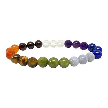 Yoga Chakra 8mm pärlor Armband