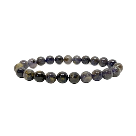 Iolite (Vattensafir) 8mm pärlor Armband