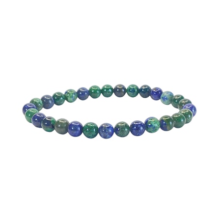 Krysokolla 6mm pärlor Armband
