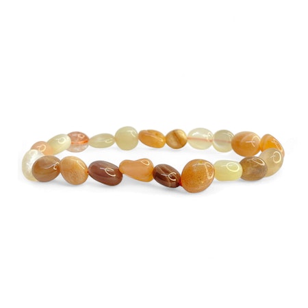Månsten Rosa (Trumlade) 8-14mm pärlor Armband