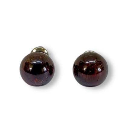 Granat Örhängen 8mm pärla