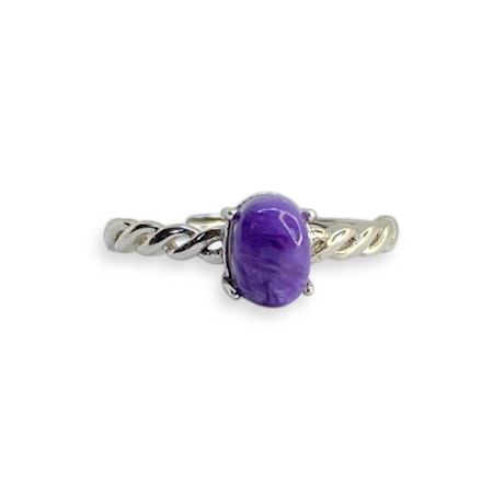 Charoit Ring (Silver 925 ställbar)