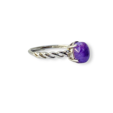 Charoit Ring (Silver 925 ställbar)