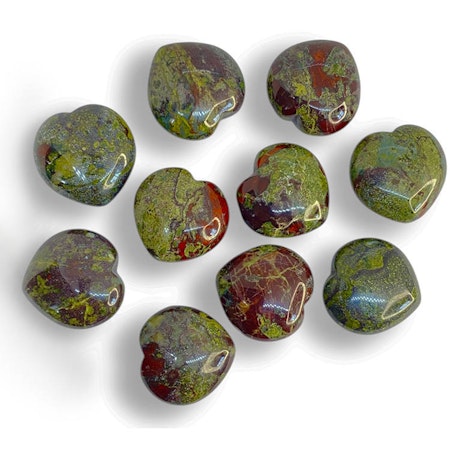 Jaspis Drakblods Hjärta 3cm