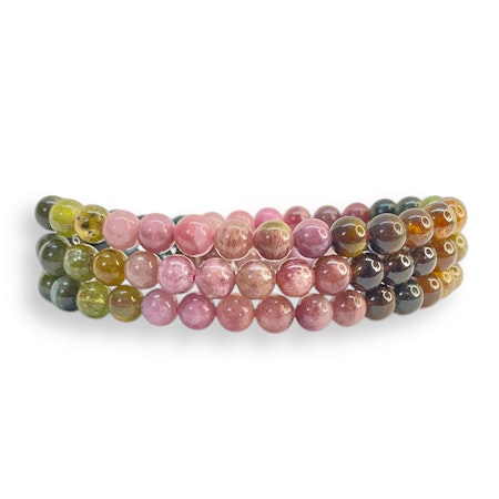 Turmalin Regnbågs 6mm pärlor Armband/Halsband