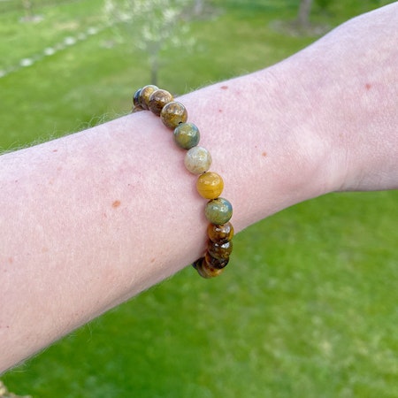 Pietersit 8mm pärlor Armband