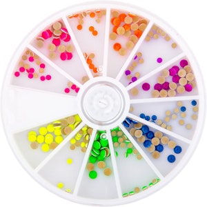 Neon Studs - 240 st i 6 olika färger samt i 2 storlekar