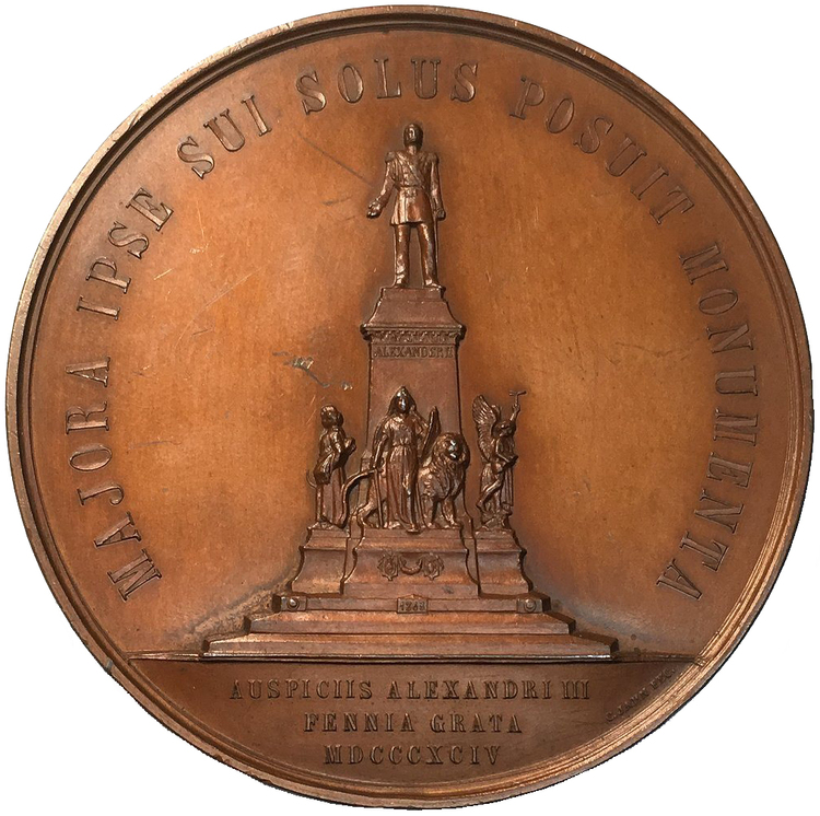 Ryssland, Alexander III - Medalj 1894 - Minne av Alexander II - PRAKTMEDALJ I BRONS