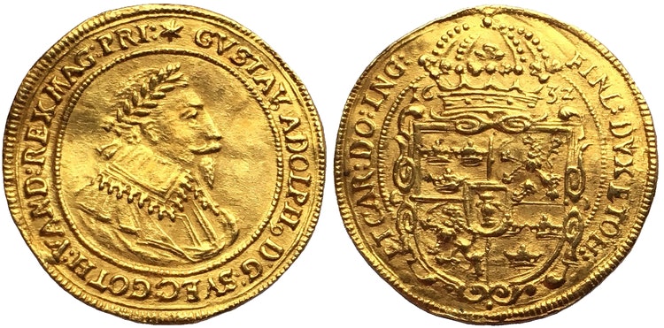 Sverige, Gustav II Adolf 1611-1632, Nürnberg, Gulddukat 1632