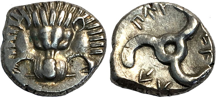 Antika Grekland, Lykiska dynastier. 1/3 silverstater ca 380-360 f.Kr.