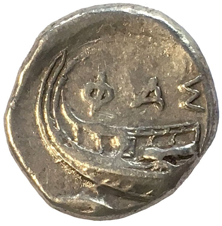 Antika Grekland, Lykien, Phaselis, Silverstater ca 400-350 f.Kr - VACKERT EXEMPLAR - HISTORISKA MOTIV!