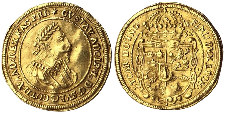 Sverige, Gustav II Adolf 1611-1632, Nürnberg Gulddukat 1632