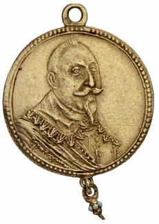 Sverige, Gustav II Adolf 1611-1632, Tapperhetsmedalj 1632 i guld med pärlhänge, YTTERST SÄLLSYNT, RRR