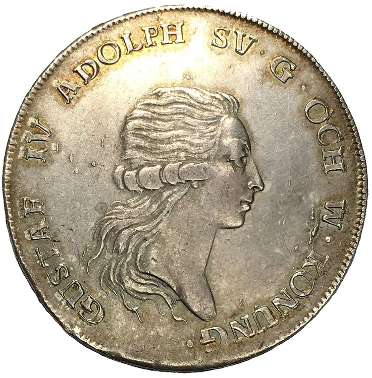 Sverige, Gustav IV Adolf 1792-1809, Silverriksdaler 1794 - TILLTALANDE  EXEMPLAR