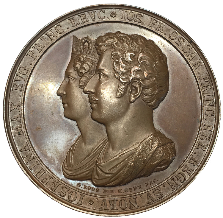 Sverige, Kronprins Oskar (I) gifter sig med Josephina Maximiliana Eugenia Napoleona av Leuchtenberg i Stockholm den 19 juni 1823