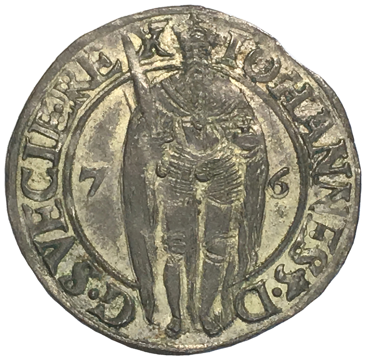 Sverige, Johan III 1568-1592 - 1 Öre 1576 - MYCKET VACKERT EXEMPLAR