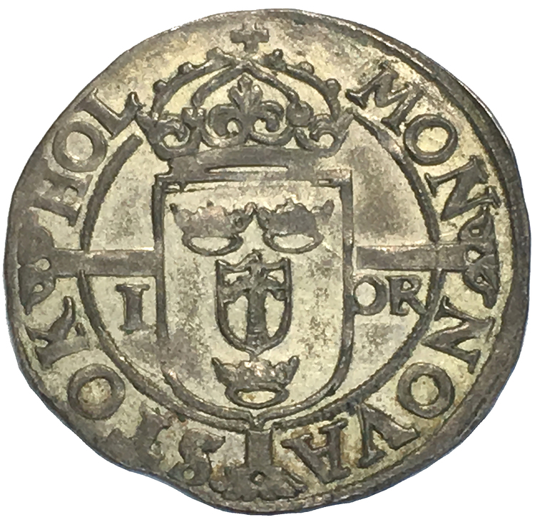Sverige, Johan III 1568-1592 - 1 Öre 1576 - MYCKET VACKERT EXEMPLAR