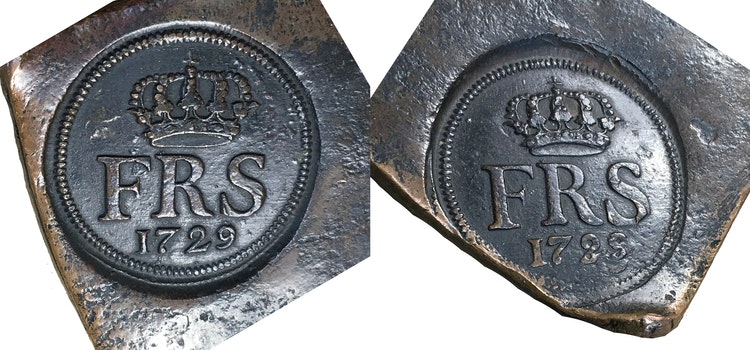 PLåtmynt 4- Daler SM 1729 - Vackert och tilltalande exemplar