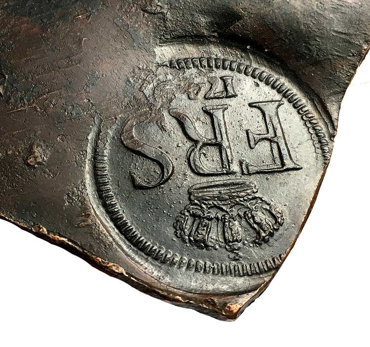 Fredrik I - Plåtmynt 1/2 Daler SM 1749 - Mycket vackert exemplar