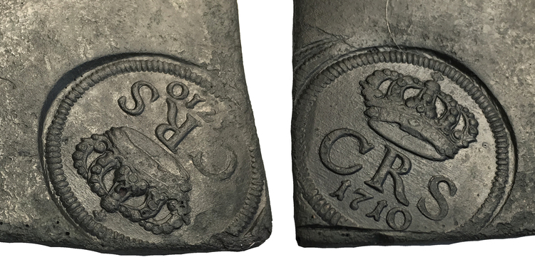 Karl XII - Plåtmynt 1/2 Daler SM 1710 - MYCKET VACKER