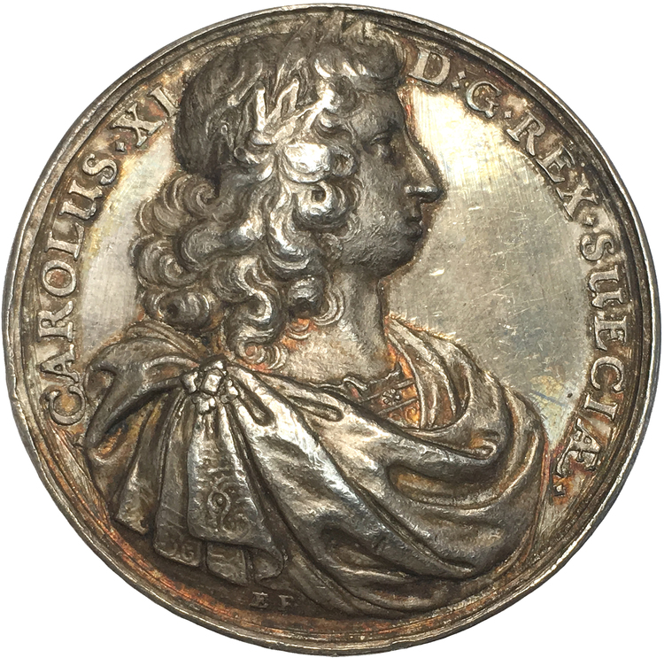 Karl XI - Sveriges inre välstånd - 1680-talet, signatur E.F. - SÄLLSYNT