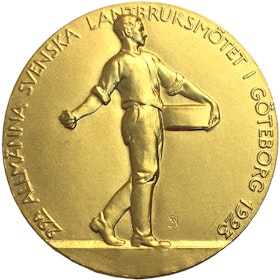 Göteborgsutställningen 1923 - guldmedalj - UNIK I PRIVAT ÄGO graverad av Svante Nilsson
