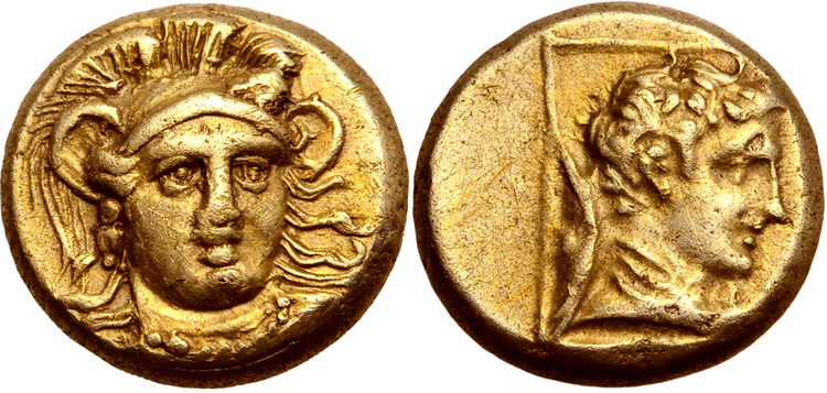 Lesbos Mytilene, Elekron Hekte ca 375-325 f.Kr - Vacker och Sällsynt