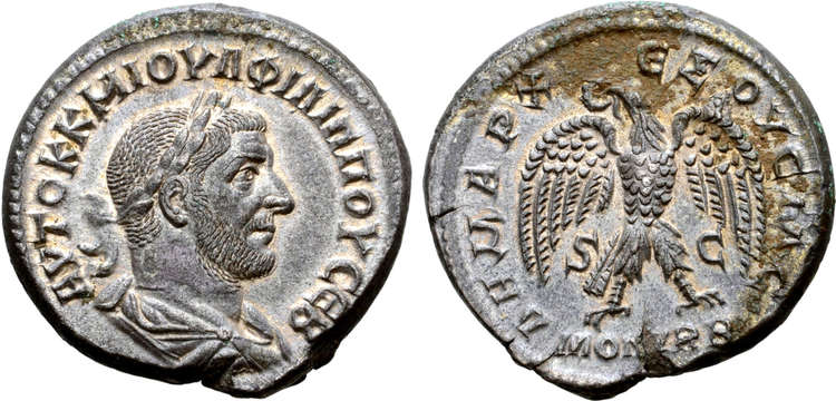 Romerska riket, Philip I 244-249 e.Kr, Seleucis and Pieria, Tetradrachm - Tekniskt ocirkulerad och skarp med fin lyster