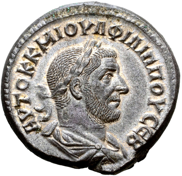 Romerska riket, Philip I 244-249 e.Kr, Seleucis and Pieria, Tetradrachm - Tekniskt ocirkulerad och skarp med fin lyster
