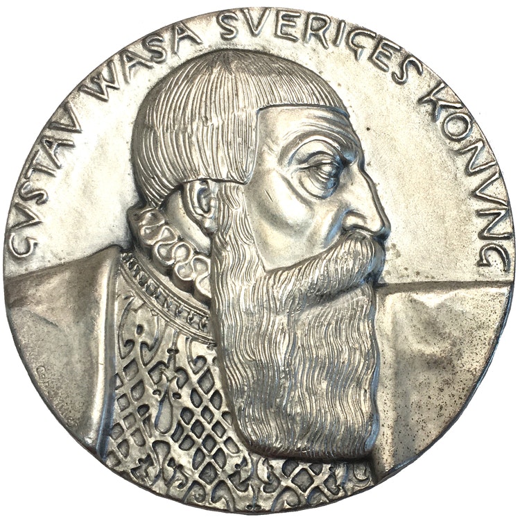 Carl Milles Silvermedalj, Gustav Vasas 400-årsminne 1523-1923 - MYCKET SÄLLSYNT