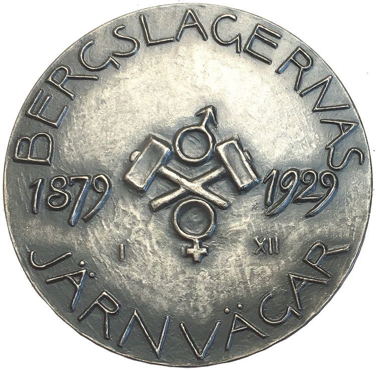 Carl Milles - Bergslagens järnvägar 1879-1929 - Pampig silvermedalj