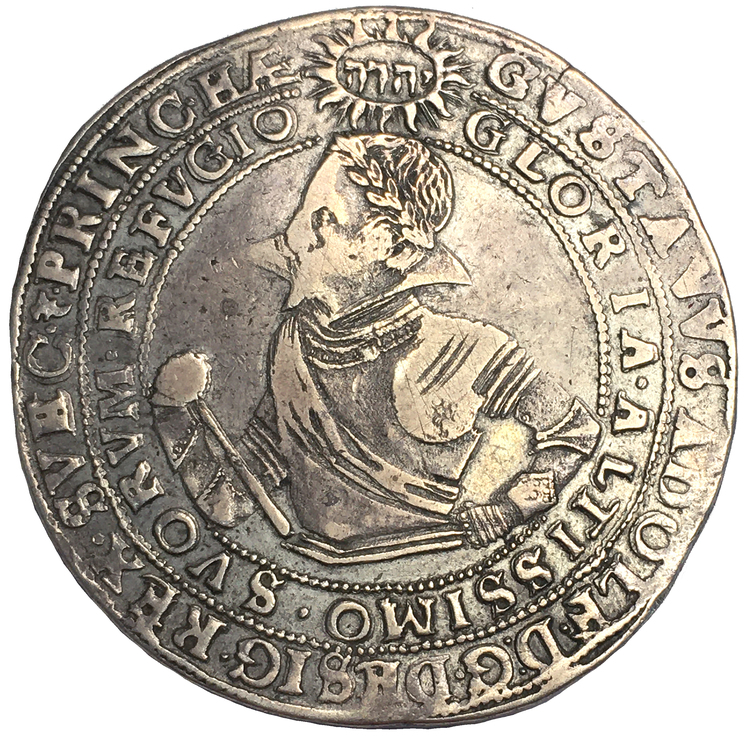 Gustav II Adolf - 8 Mark 1617 - MYCKET VACKERT EXEMPLAR