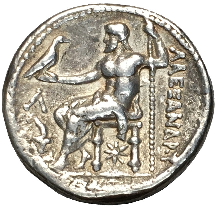 Grekland, Makedonien, Alexander III (Den Store) 336-323 f.Kr, Tetradrachm - BRA EXEMPLAR