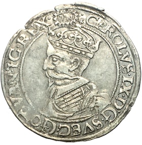 Karl IX, 4 öre / 1/2 Mark 1608 - Tilltalande exemplar, SÄLLSYNT