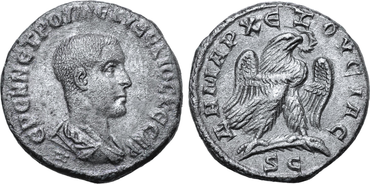 Romerska riket, Herennius Etruscus som Caesar 250-251 e.Kr., Seleucis and Pieria, Tetradrachm - SÄLLSYNT!