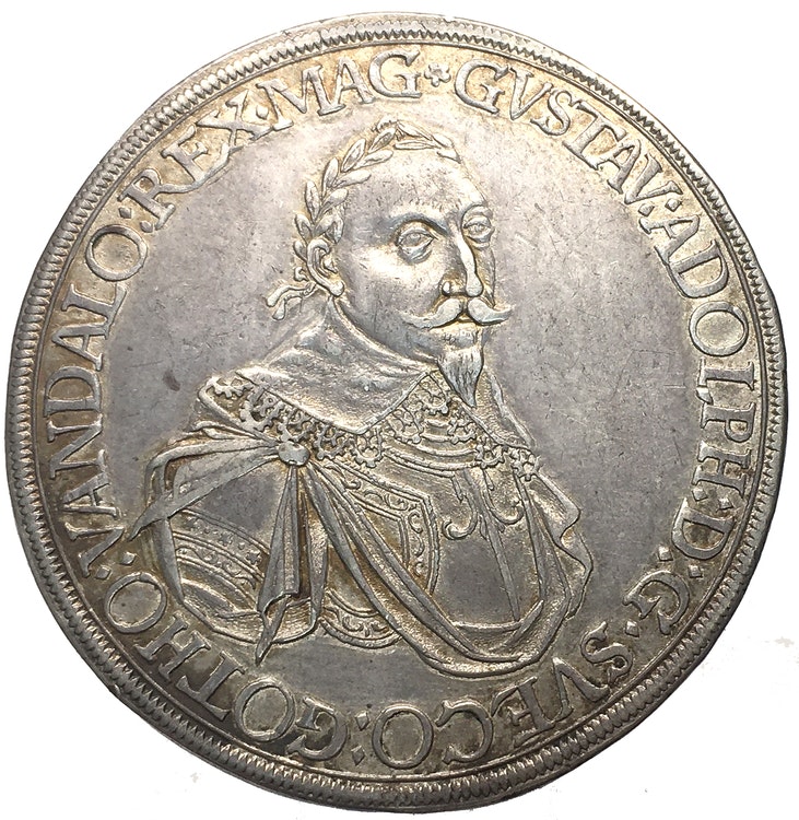 Gustav II Adolf, Augsburg Taler 1632 - Trevligt exemplar