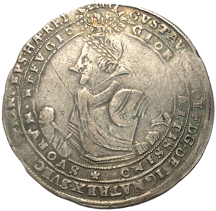 Gustav II Adolf - 4 Mark 1615 - "HÆRED" - RAR