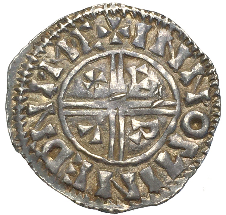 Olof Skötkonung ca 995-1022, SIGTUNA. Penning. "OLOF SVEARNAS KONUNG" - RR