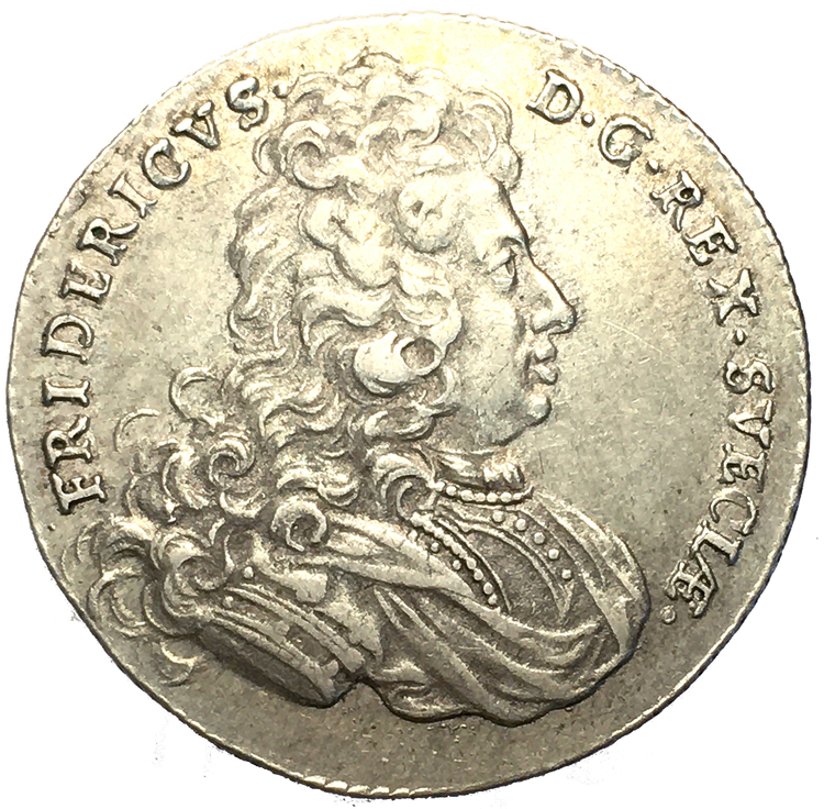 Fredrik I - Mark 1721 - Vackert exemplar