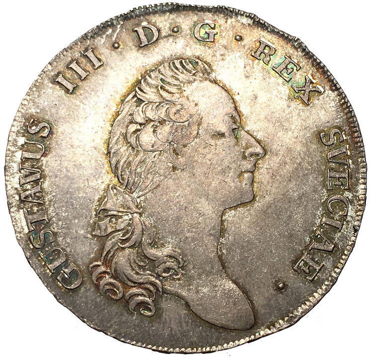 Gustav III, Riksdaler 1792 - OCIRKULERAT EXEMPLAR