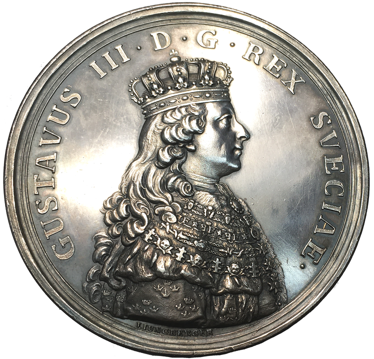 Sverige, Gustav III - KONUNGENS KRÖNING 1772 - Vackert exemplar