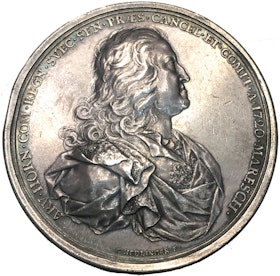 Arvid Horn utnämd till kanslipresident 1720 av Johann Carl Hedlinger