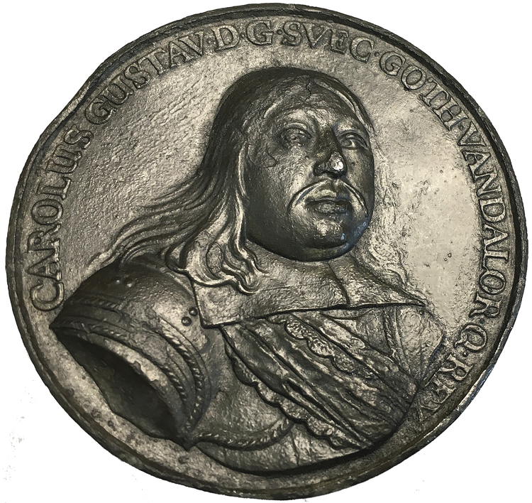 Sverige, Karl X Gustav, Medalj 1658 - Tåget över stora Bält - MYCKET SÄLLSYNT - TOPPEXEMPLAR